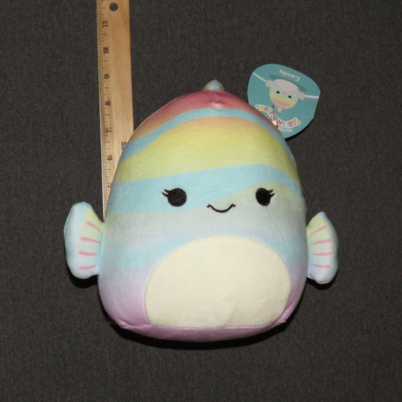 Squishmallows Canda Rainbow Fish 8" Tall, NWT - Picture 4 of 6